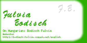 fulvia bodisch business card